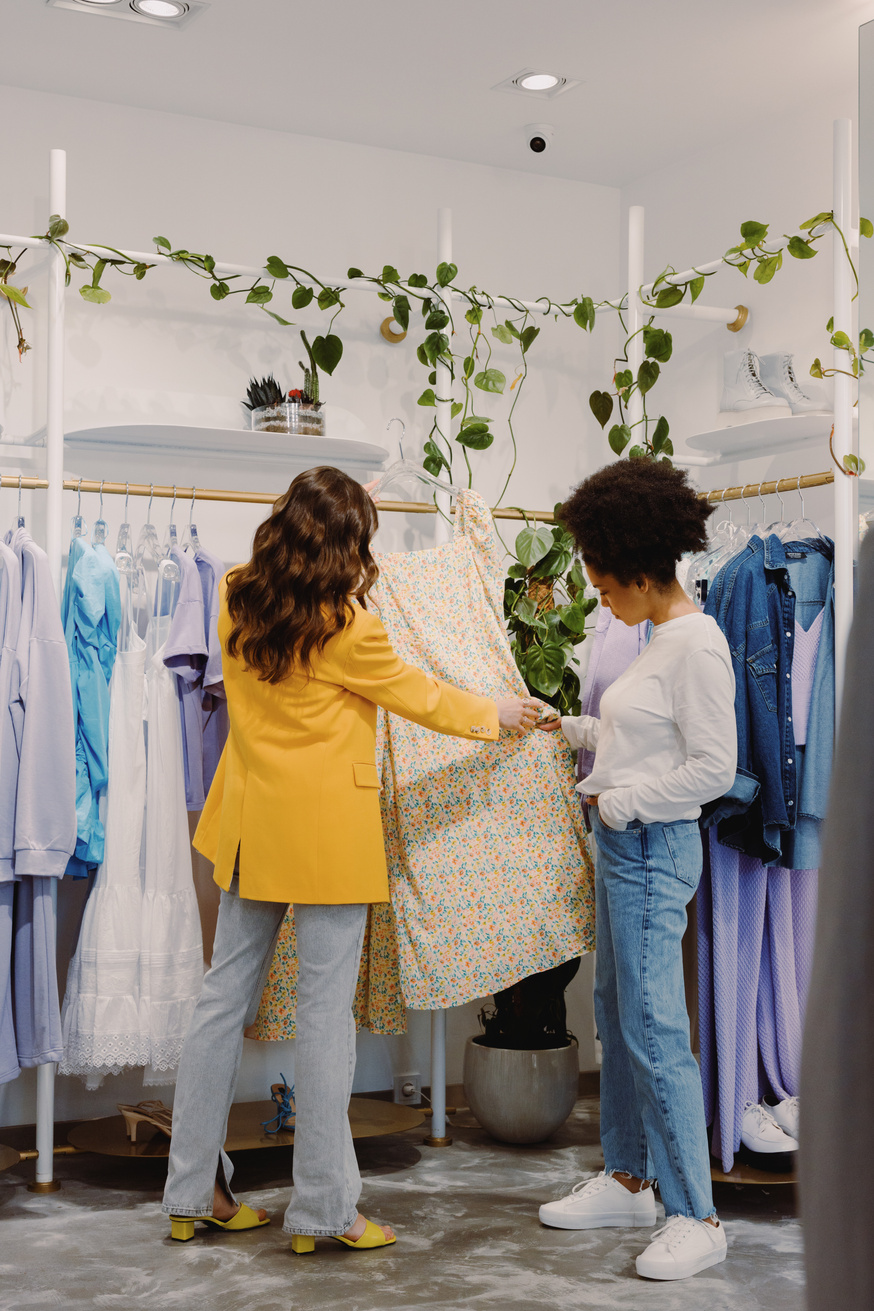 A Woman Shopping with a Personal Stylist